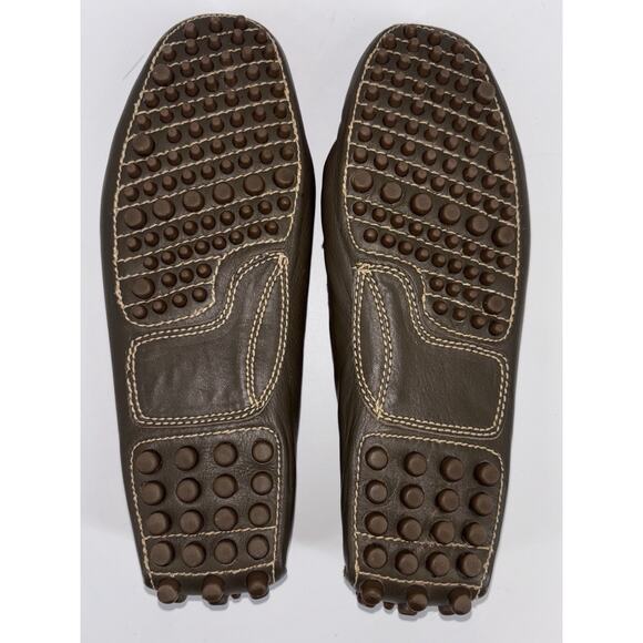 Lands' End Womens Leather Loafers Brown 8 B Comfort Slip On Shoe Classic Preppy - Picture 9 of 10